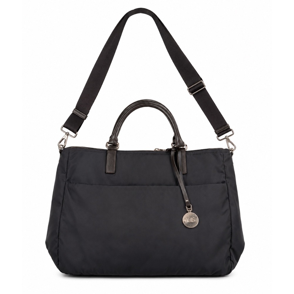 Lo & Sons The OG Brookline Black Nylon Travel Work Crossbody Messenger Bag